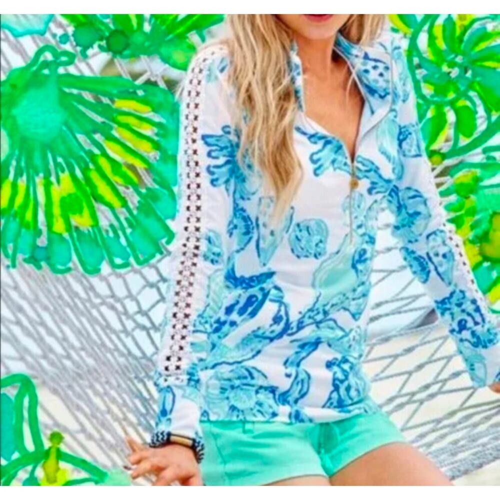 Lily Pulitzer Skipper pop over in barefoot princess size medium $108